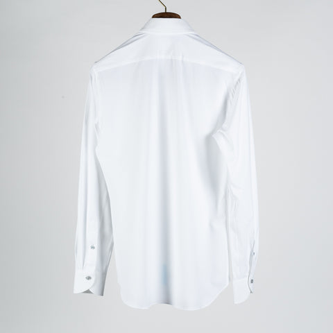Xacus White Active Dress Shirt W/ Contrast Grey Buttons 6