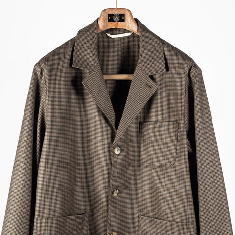 De Bonne Facture Olive Puppytooth Traveler Jacket English Wool Flannel 7