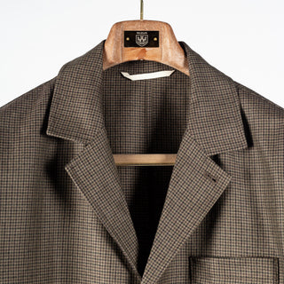 De Bonne Facture Olive Puppytooth Traveler Jacket English Wool Flannel 8