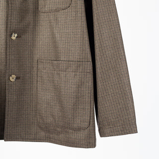 De Bonne Facture Olive Puppytooth Traveler Jacket English Wool Flannel 5