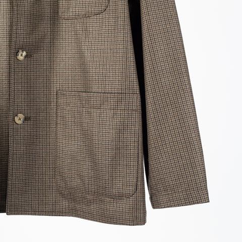 De Bonne Facture Olive Puppytooth Traveler Jacket English Wool Flannel 5