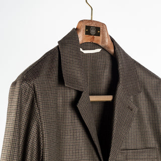 De Bonne Facture Olive Puppytooth Traveler Jacket English Wool Flannel 4
