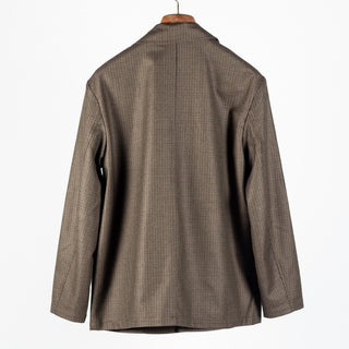 De Bonne Facture Olive Puppytooth Traveler Jacket English Wool Flannel 6
