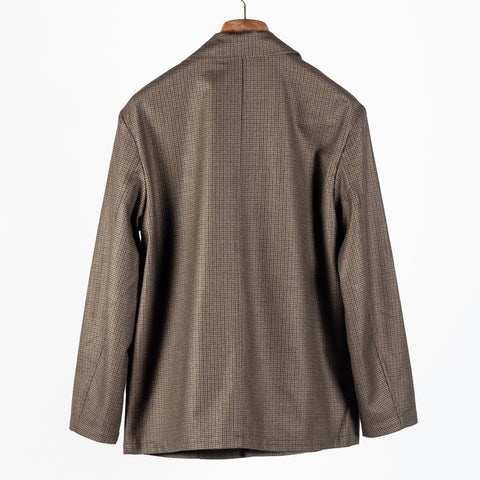 De Bonne Facture Olive Puppytooth Traveler Jacket English Wool Flannel 6