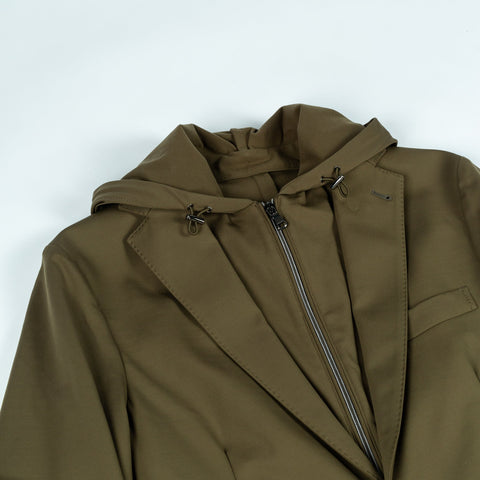 Green Super Stretch Hooded Blazer — Mr. Derk