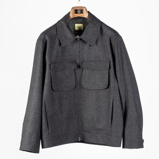 De Bonne Facture Anthracite Prince of Wales Student Jacket Redpath Flannel 1