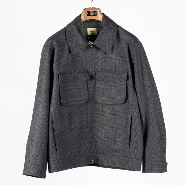 Anthracite Prince of Wales Student Jacket Redpath Flannel