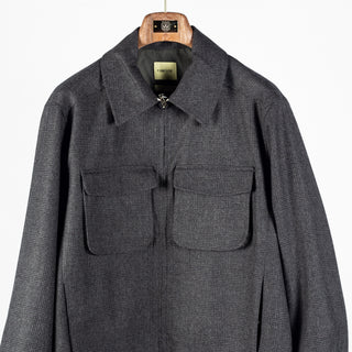 De Bonne Facture Anthracite Prince of Wales Student Jacket Redpath Flannel 6