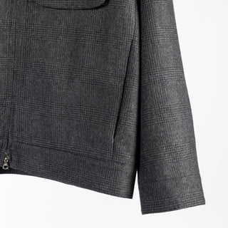 De Bonne Facture Anthracite Prince of Wales Student Jacket Redpath Flannel 4