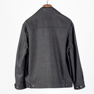 De Bonne Facture Anthracite Prince of Wales Student Jacket Redpath Flannel 5