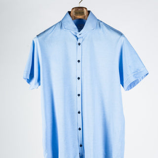 Light Blue Short Sleeve Button Up — Mr. Derk