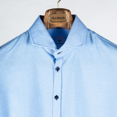 Light Blue Short Sleeve Button Up — Mr. Derk