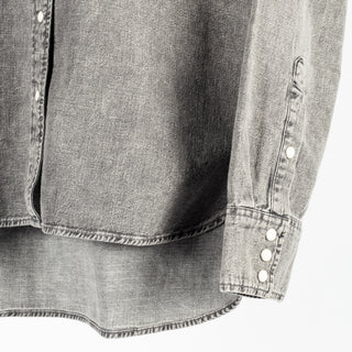 Wythe Washed Black Denim Pearlsnap Shirt 4