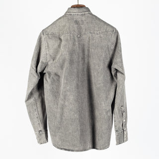Wythe Washed Black Denim Pearlsnap Shirt 5