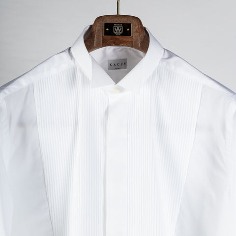 Xacus White 11942 Wing Collar Tuxedo Shirt 7