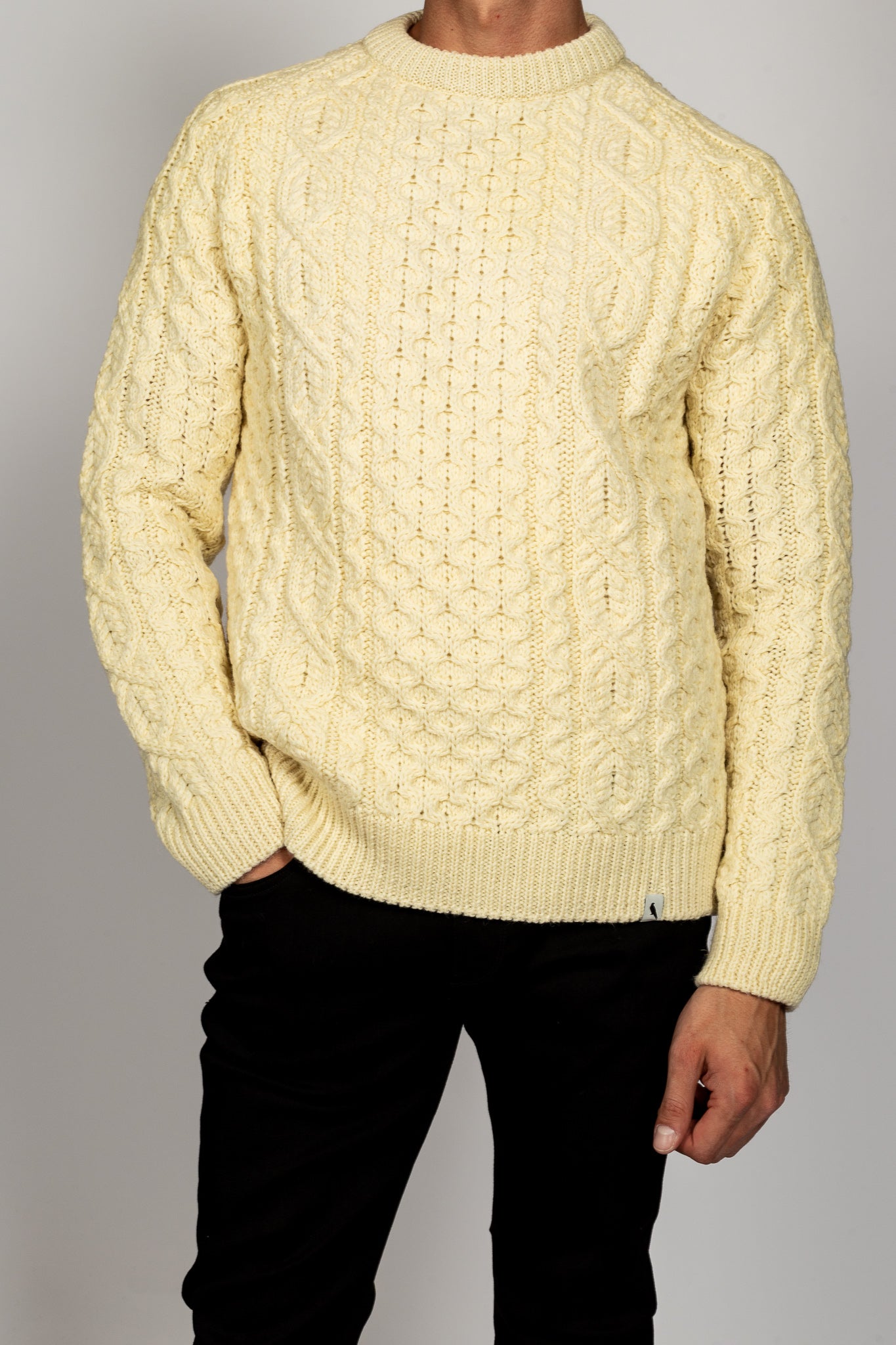 Navy hot sale aran jumper