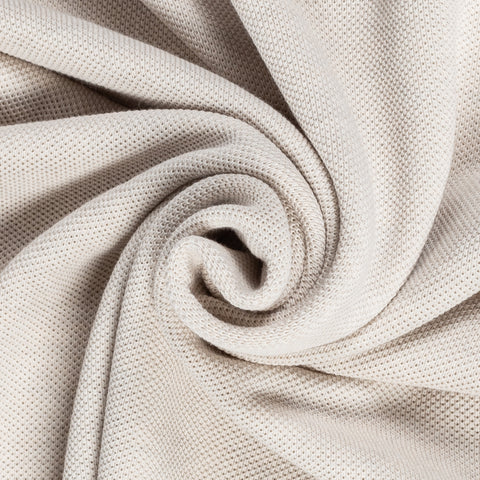 Gran Sasso Beige Skipper Rice Stitch Knit Polo 2