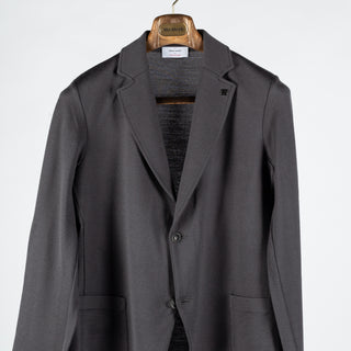 Gran Sasso Charcoal Athleisure Knit Blazer 6