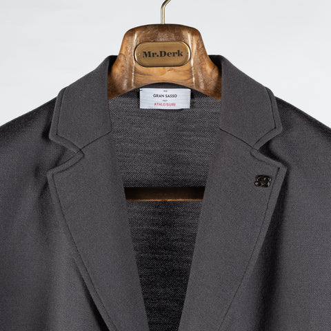 Gran Sasso Charcoal Athleisure Knit Blazer 7