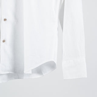 Blue Industry White Linen & Cotton Dress Shirt 4