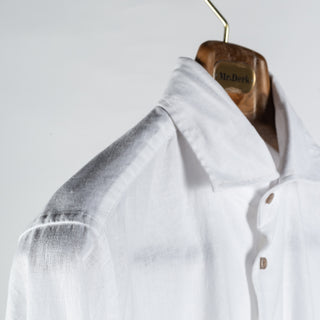 Blue Industry White Linen & Cotton Dress Shirt 3