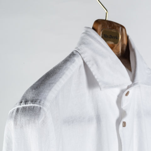 Blue Industry White Linen & Cotton Dress Shirt 3