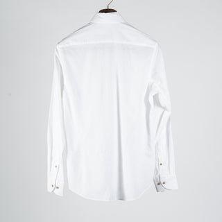 Blue Industry White Linen & Cotton Dress Shirt 5