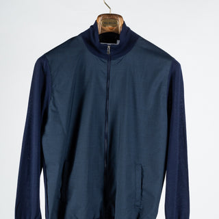 Gran Sasso Navy & Blue Ultralight Spring Zip-Up Sweater 6