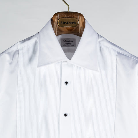 Stenstrom White Pleated Tuxedo Dress Shirt w/ French Cuff 7