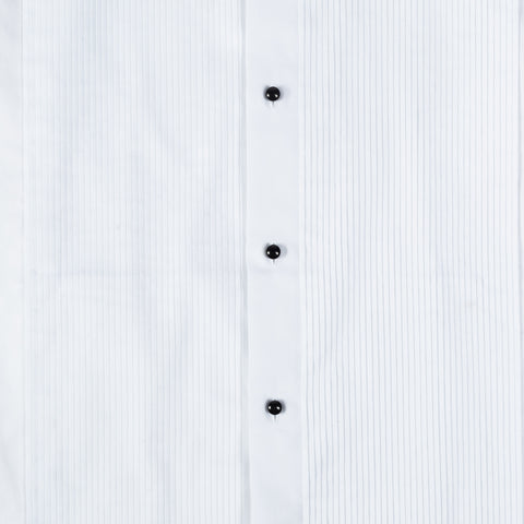 Stenstrom White Pleated Tuxedo Dress Shirt w/ French Cuff 2