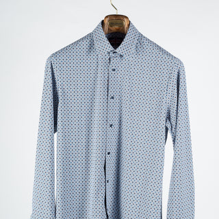 Soul of London Blue Geometric Printed Dress Shirt 6