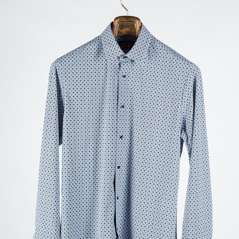 Soul of London Blue Geometric Printed Dress Shirt 6