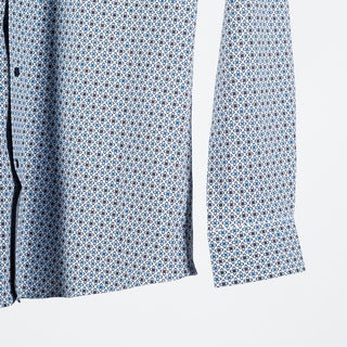 Soul of London Blue Geometric Printed Dress Shirt 4