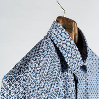 Soul of London Blue Geometric Printed Dress Shirt 3