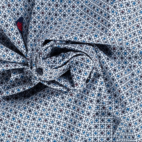 Soul of London Blue Geometric Printed Dress Shirt 2