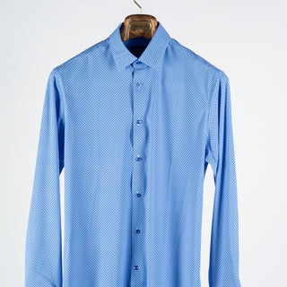 Soul of London Royal Blue Geometric Printed Dress Shirt 5
