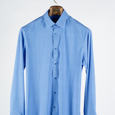 Soul of London Royal Blue Geometric Printed Dress Shirt 5