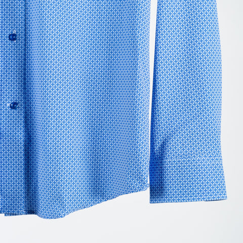 Soul of London Royal Blue Geometric Printed Dress Shirt 3