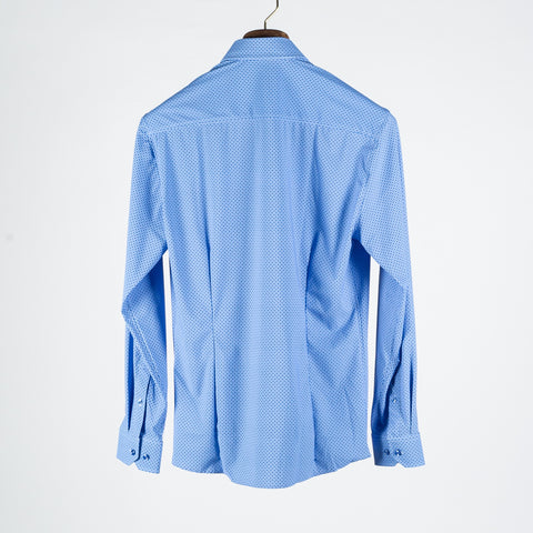 Soul of London Royal Blue Geometric Printed Dress Shirt 4