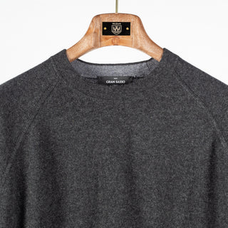 Gran Sasso Charcoal Crew Neck Sweater 7