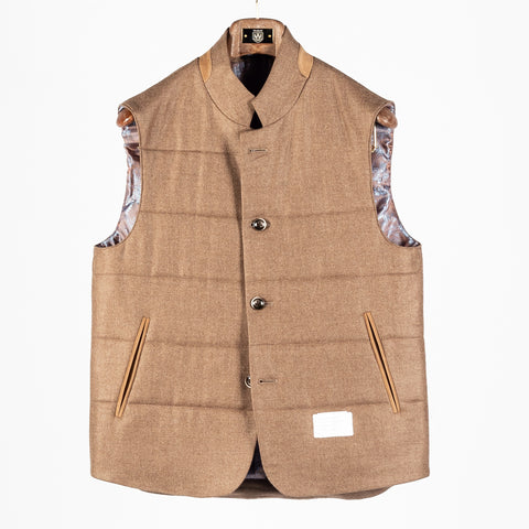 Empire Camel Loro Piana Wool-Cashmere Engine Vest 1