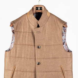 Empire Camel Loro Piana Wool-Cashmere Engine Vest 6