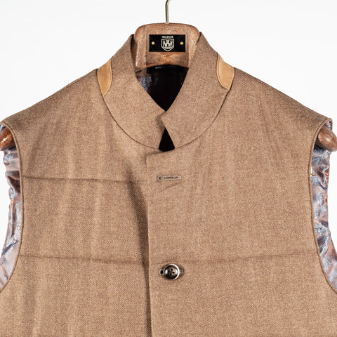 Empire Camel Loro Piana Wool-Cashmere Engine Vest 7