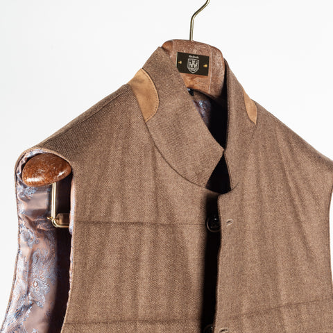 Empire Camel Loro Piana Wool-Cashmere Engine Vest 3