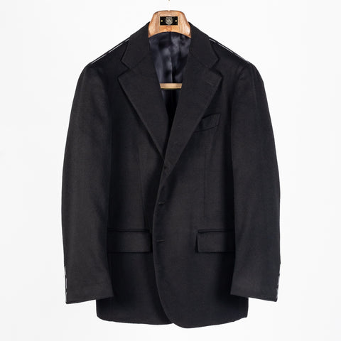 J Mueser Black Cashmere Single Breasted Waverly Jacket 1