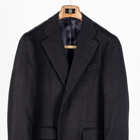 J Mueser Black Cashmere Single Breasted Waverly Jacket 6