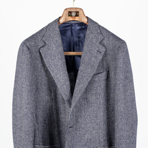 J Mueser Blue Tickweave Tweed Waverly Jacket 6