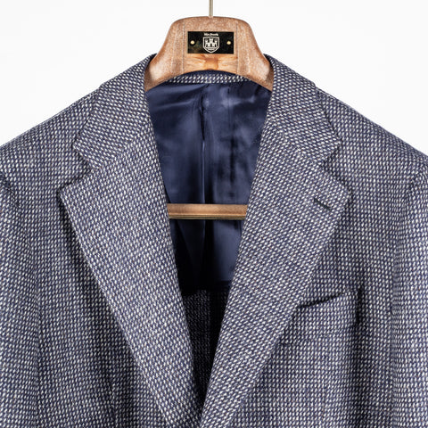 J Mueser Blue Tickweave Tweed Waverly Jacket 7