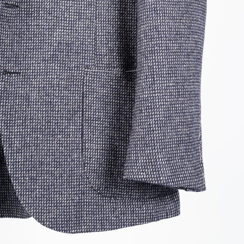 J Mueser Blue Tickweave Tweed Waverly Jacket 4