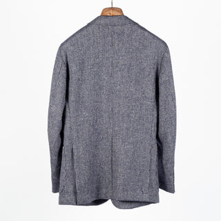 J Mueser Blue Tickweave Tweed Waverly Jacket 5